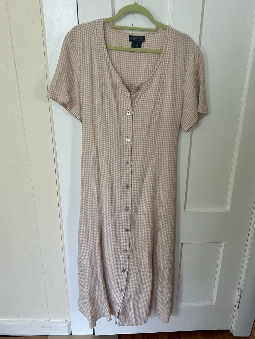 Linen Gingham Summer Dress